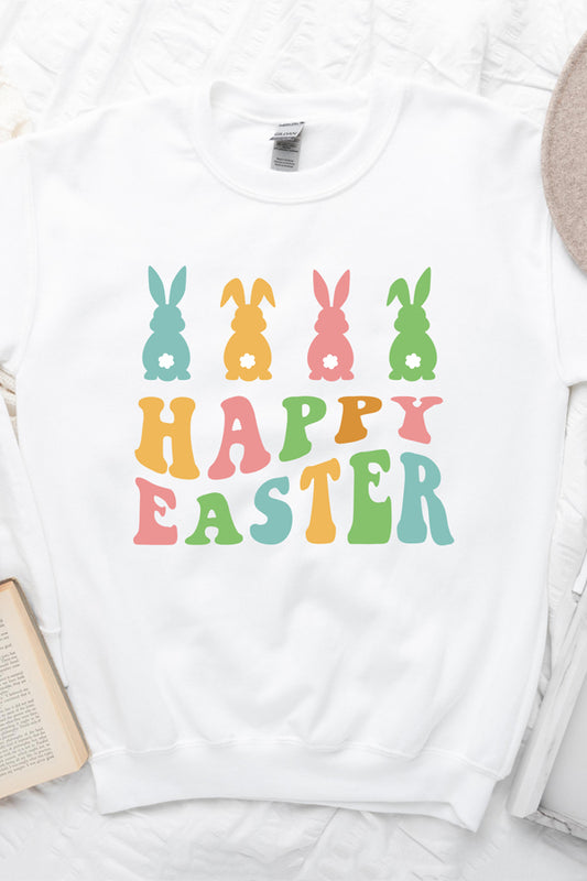 Happy Easter Pastel Bunnies | DTF Transfer