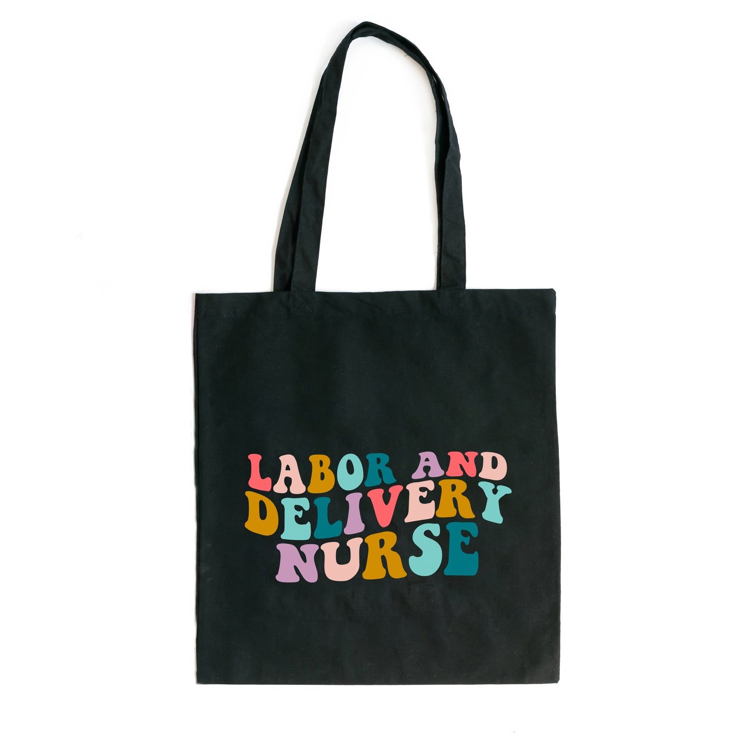 Labor And Delivery Nurse Wavy Bright Colorful | Tote Bag