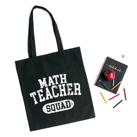 Math Teacher Squad Distressed | Tote Bag