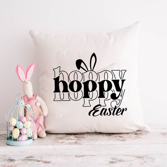 Hoppy Easter Stacked With Ears | Pillow Cover