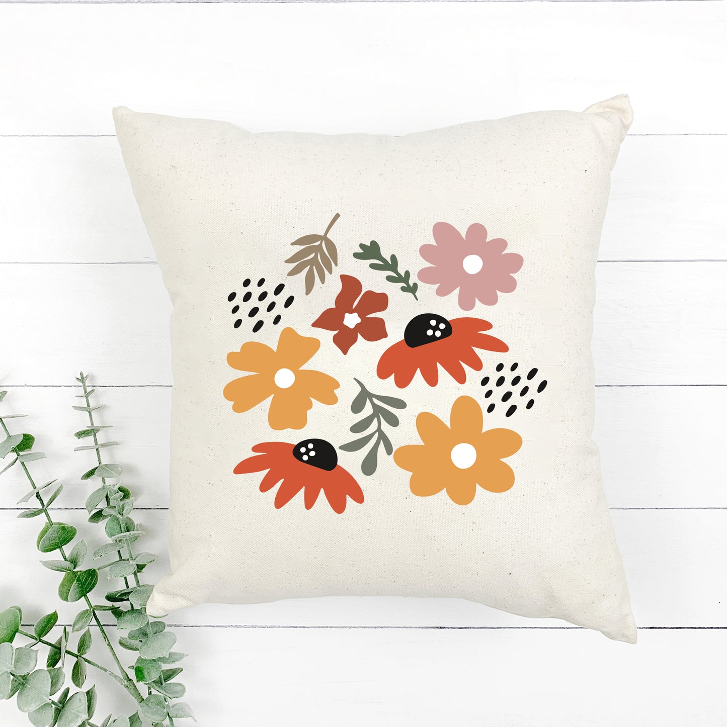 Abstract Flowers | Pillow Cover