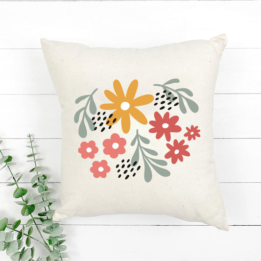 Daisies And Ruscus | Pillow Cover
